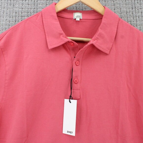 Swet Tailor Performance Polo Shirt Mens XL Pink Short Sleeve Soft Outdoor NWT - Picture 2 of 10